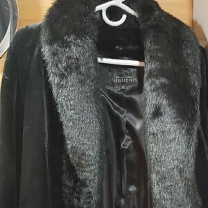 Fabulous Furs Elegant Black Teddy Jacket